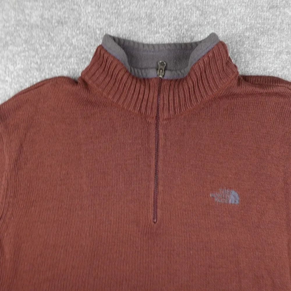 The North Face Sweater Mens XL Bronze Brown A5 Series 1/4 Zip Pullover Mock Neck - Picture 2 of 11